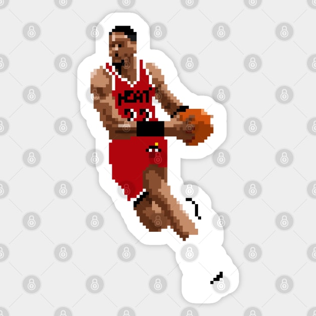 Alonzo Mourning Pixel Drive. Sticker by qiangdade